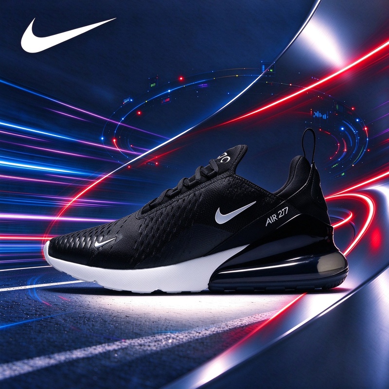 Nike Shoes Air Max 270 - Nike Air Max 270, Unisex, schwarz-weiße,