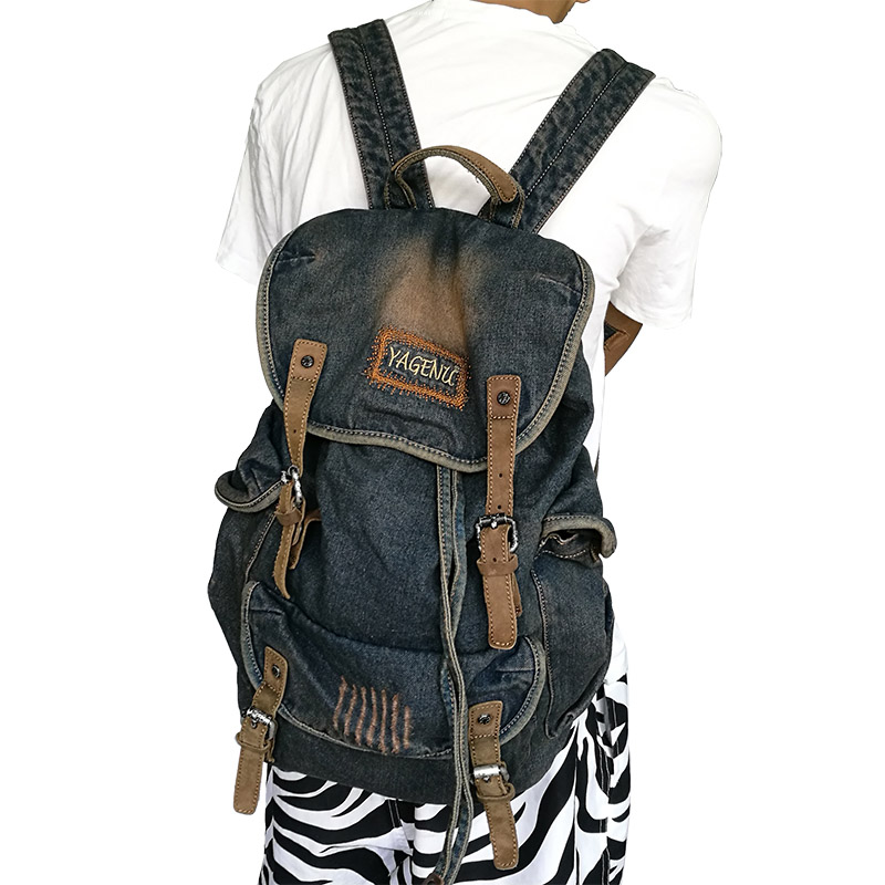Retro-Canvas-Leder-Doppelschul – Canvas Backpack Casual Bewertung und Preis
