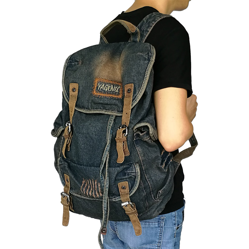 Retro-Canvas-Leder-Doppelschul – Canvas Backpack Casual Bewertung und Preis